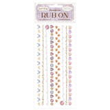 Stamperia Quiet Days Rub-On 4x8,5 Inch Cozy Borders (DFLRB207)