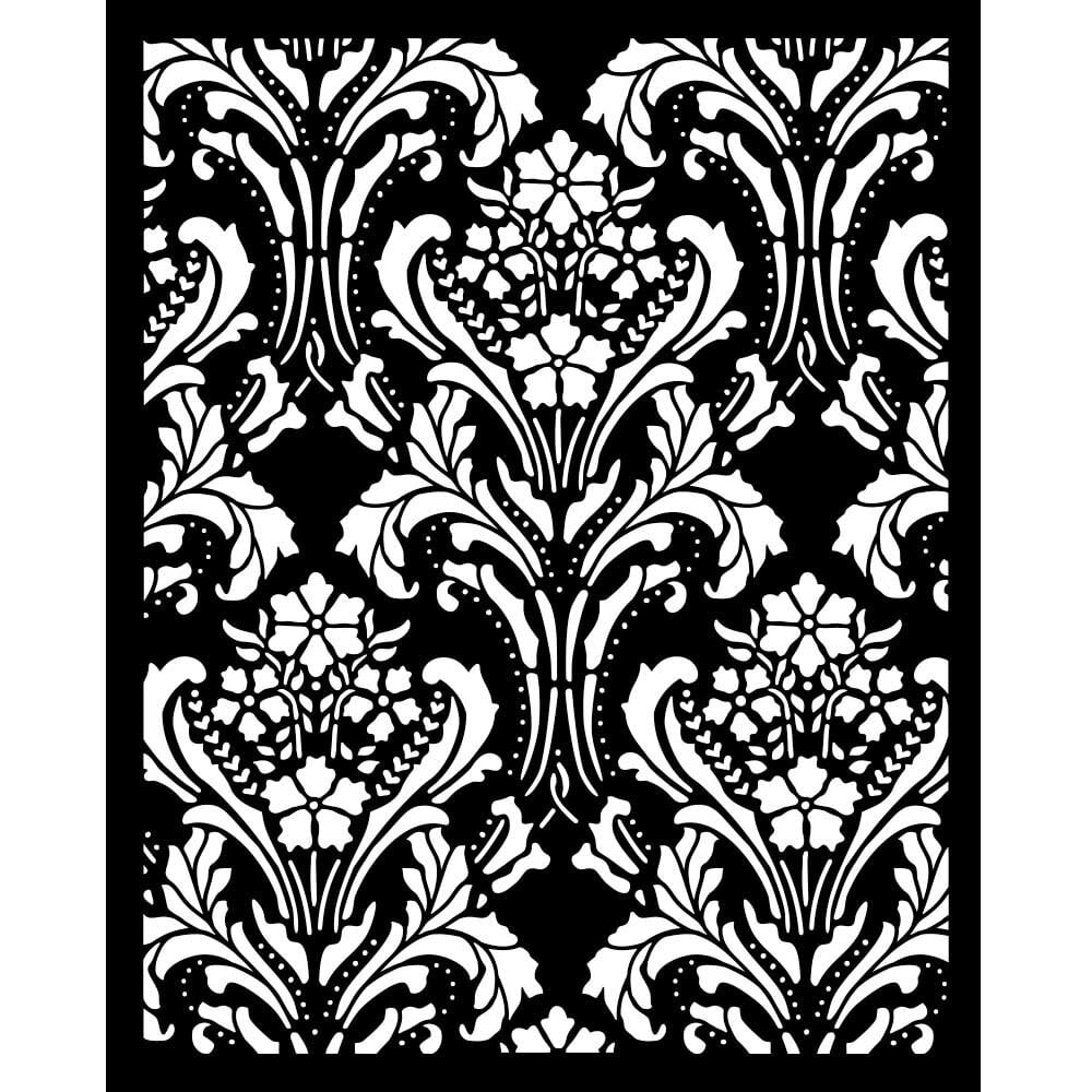 Stamperia Quiet Days Thick Stencil 20x25cm Baroque Tapestry (KSTD191)