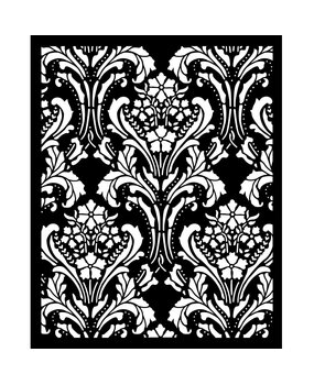 Stamperia Quiet Days Thick Stencil 20x25cm Baroque Tapestry (KSTD191)