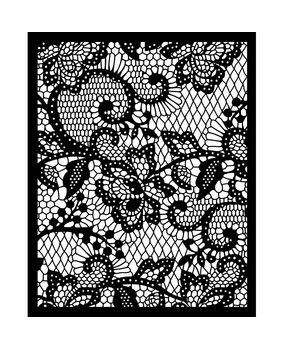 Stamperia Quiet Days Thick Stencil 20x25cm Floral Lace (KSTD192)