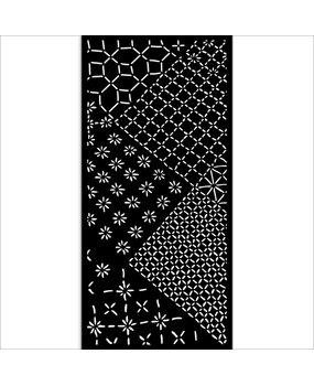 Stamperia Quiet Days Thick Stencil 12x25cm Mixed Tiles (KSTDL135)