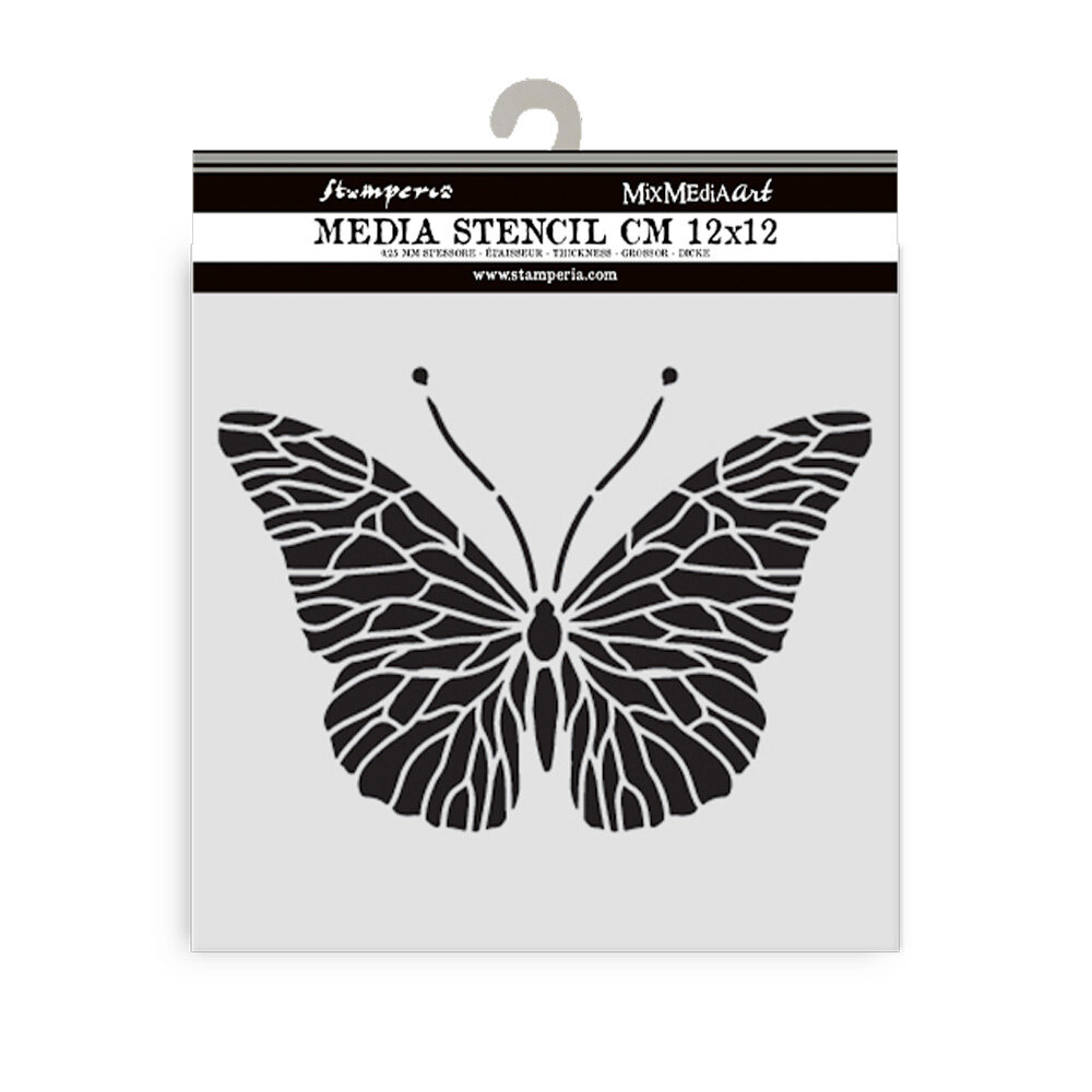 Stamperia Quiet Days Thick Stencil 12x12cm Butterfly (KSTDS65)