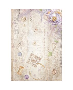 Stamperia Quiet Days A4 Rice Paper Sewing (DFSA41074)