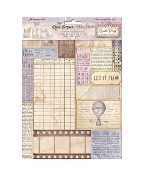 Stamperia Quiet Days A4 Rice Paper Selection (DFSA4XQD)
