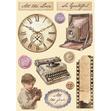 Stamperia Quiet Days Wooden Shapes A5 (KLSP190)