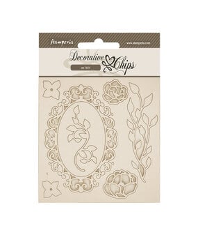 Stamperia Quiet Days Decorative Chips Frame with Flowers (SCB277)