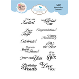 Elizabeth Craft Designs Bohemian Rose A6 Clear Stamps Sentiments (CS432)