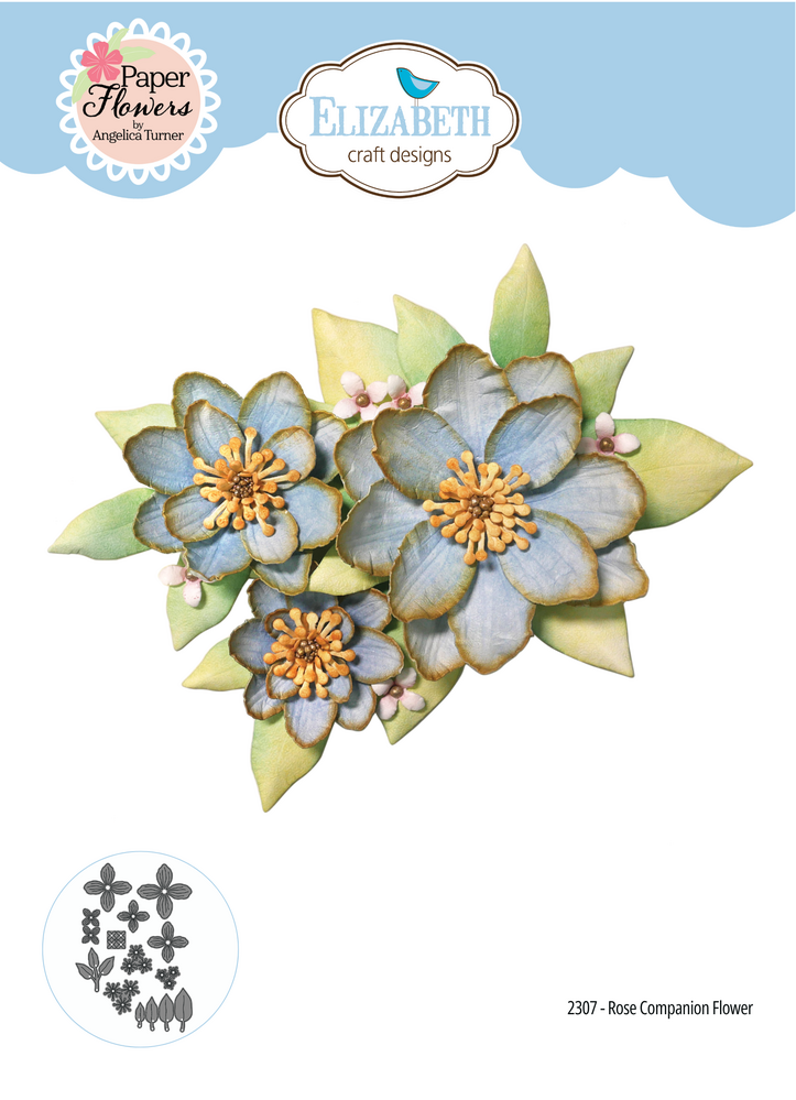 Elizabeth Craft Designs Bohemian Rose Dies Rose Companion Flower (2307)