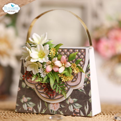 Elizabeth Craft Designs PRE-ORDER Bohemian Rose Dies Delicate Fancy Purse (2309)