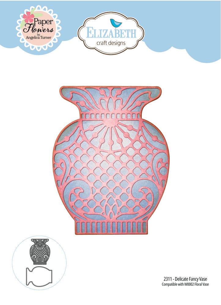 Elizabeth Craft Designs PRE-ORDER Bohemian Rose Dies Delicate Fancy Vase (2311) Elizabeth Craft Designs PRE-ORDER Bohemian Rose Dies Delicate Fancy Vase (2311)