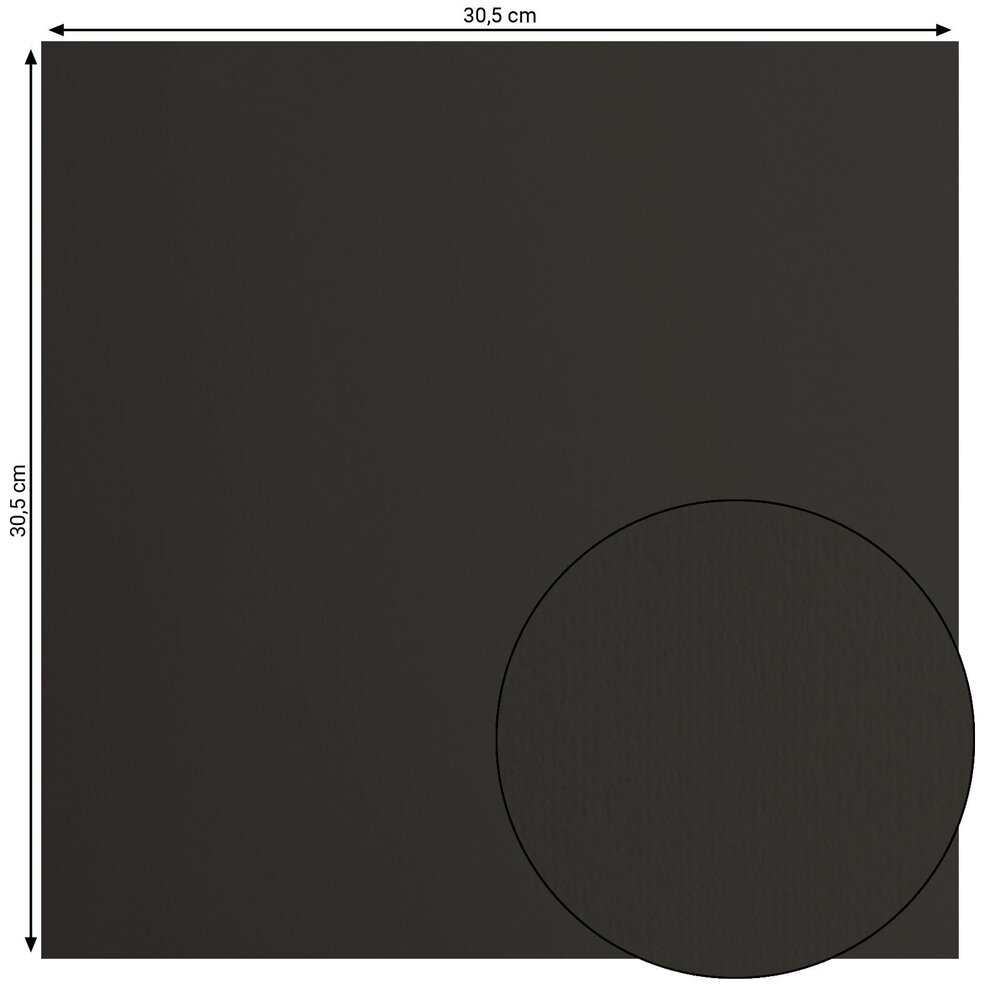 Vaessen Creative Florence Smooth Cardstock 12x12 Inch Black (2924-096)