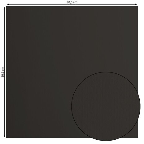 Vaessen Creative Florence Smooth Cardstock 12x12 Inch Black (2924-096)