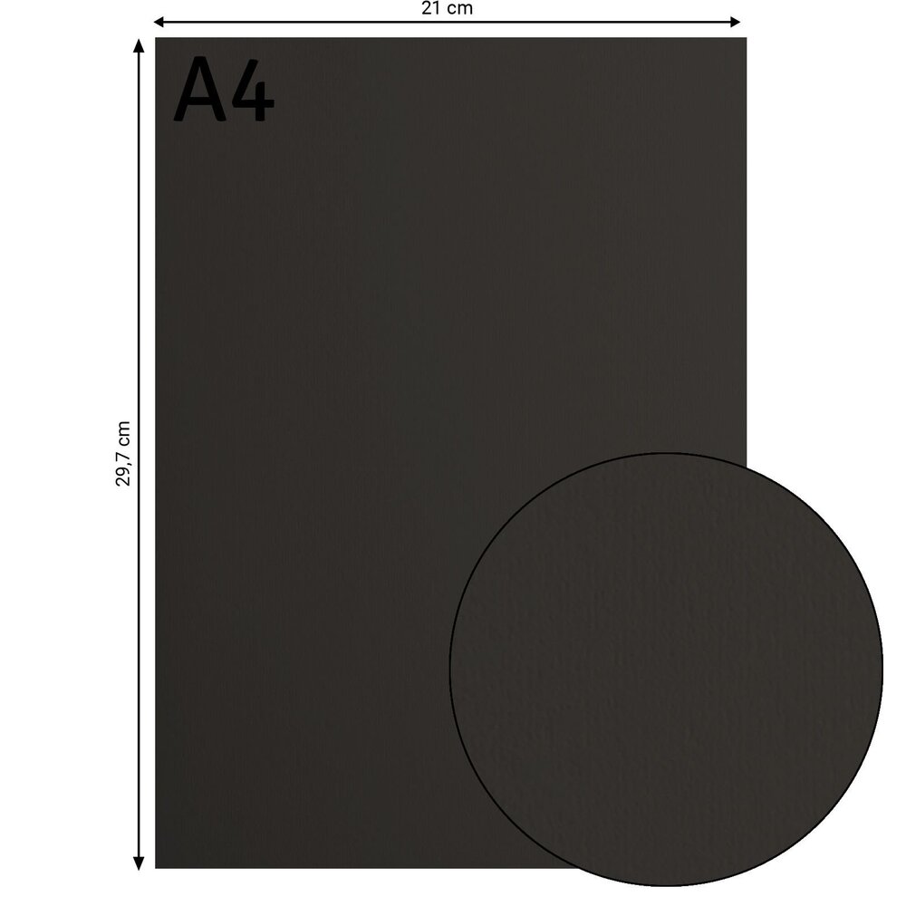 Vaessen Creative Florence Smooth Cardstock A4 Black (2922-096) Vaessen Creative Florence Smooth Cardstock A4 Black (2922-096)