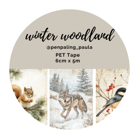 Penpaling Paula Winter Woodland PET Tape (PET038) Penpaling Paula Winter Woodland PET Tape (PET038)