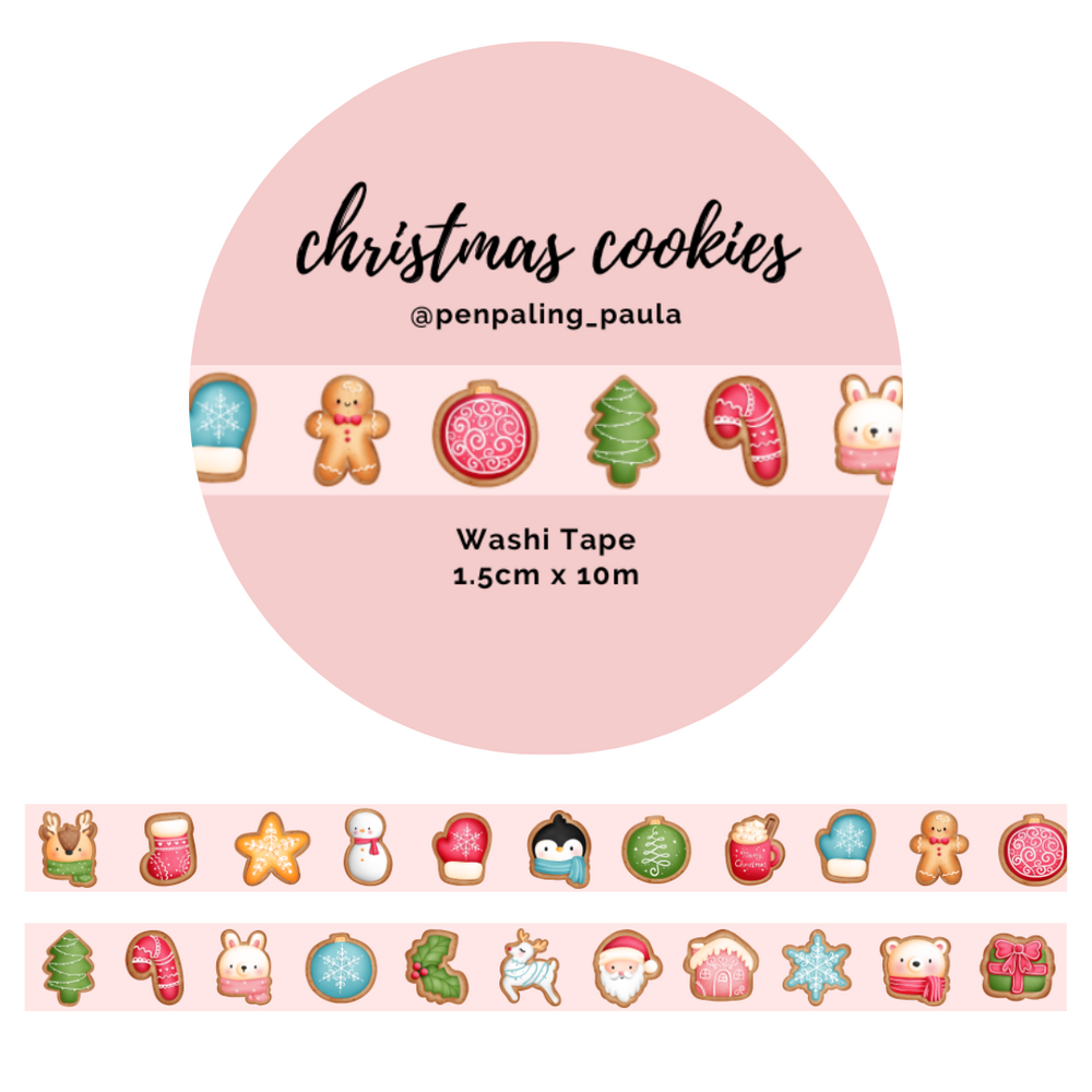 Penpaling Paula Christmas Cookies Washi Tape (WT197)