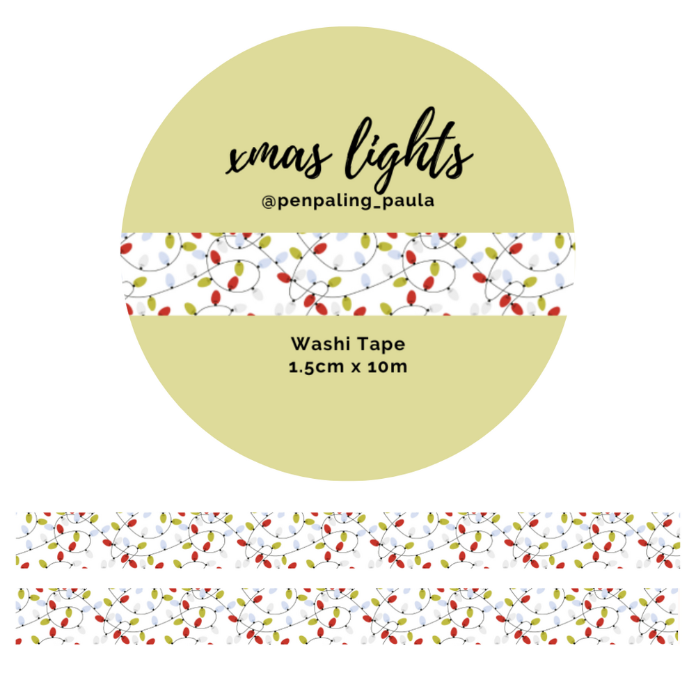 Penpaling Paula Xmas Lights Washi Tape (WT202) Penpaling Paula Xmas Lights Washi Tape (WT202)