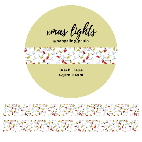 Penpaling Paula Xmas Lights Washi Tape (WT202) Penpaling Paula Xmas Lights Washi Tape (WT202)