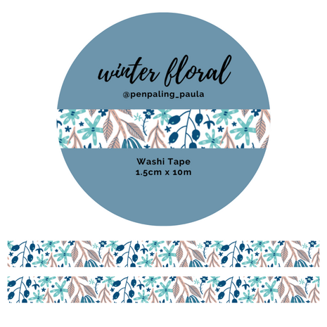 Penpaling Paula Winter Floral Washi Tape (WT204)