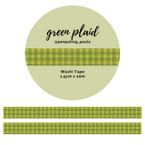 Penpaling Paula Green Plaid Washi Tape (WT205)