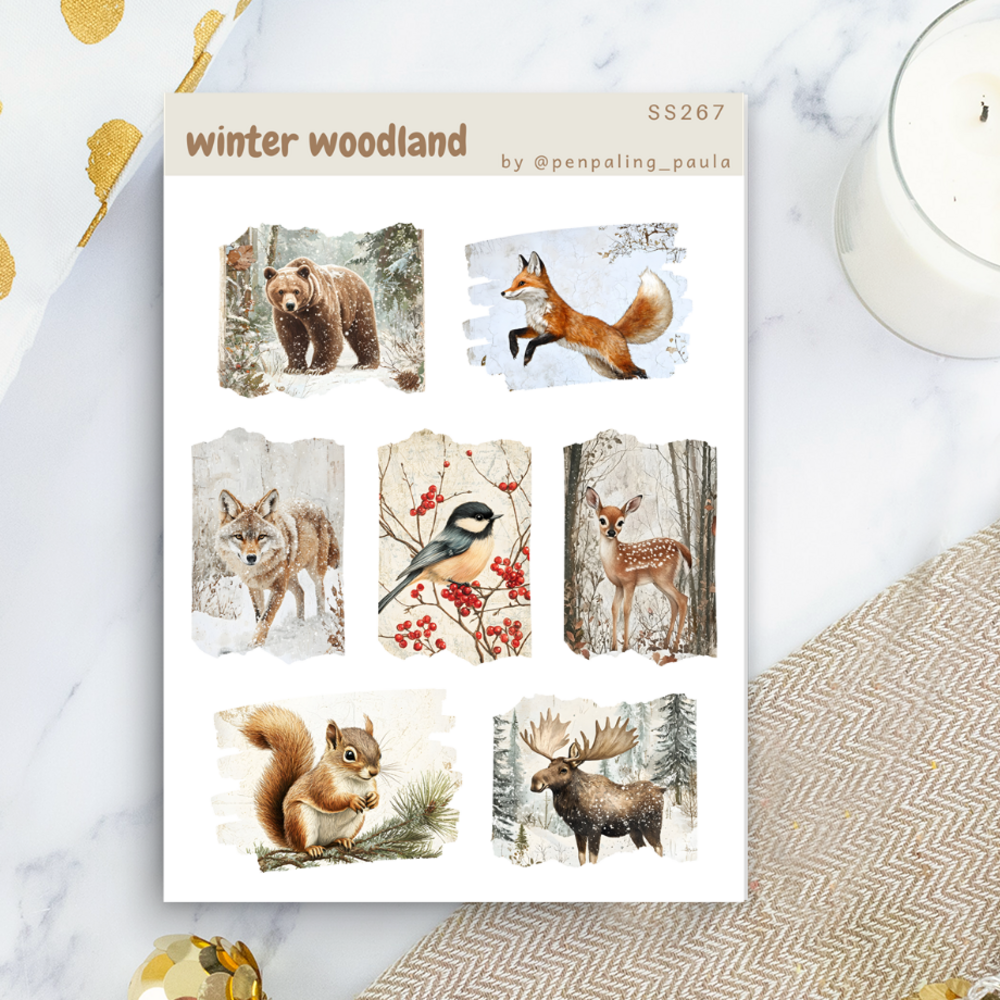 Penpaling Paula Winter Woodland Sticker Sheet (SS267)