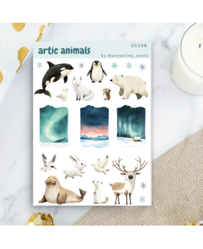 Penpaling Paula Artic Animals Sticker Sheet (SS268)