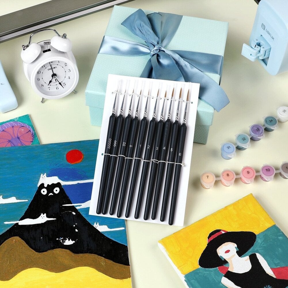 LOKLiK Miniature Paint Brushes (10pcs) (HH-YLBS-0002-US-L)