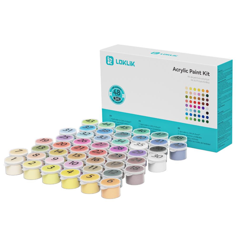LOKLiK Acrylic Paint Kit 48 Colors (HH-BXYL-0007-US-L)