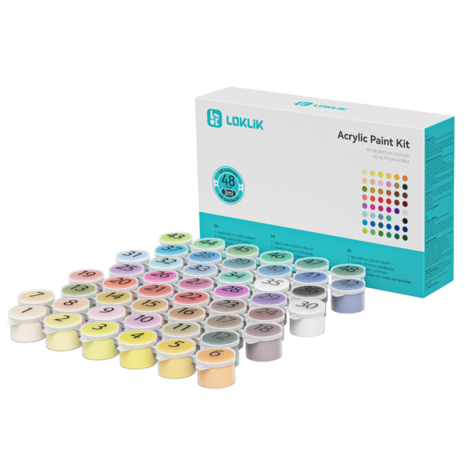 LOKLiK Acrylic Paint Kit 48 Colors (HH-BXYL-0007-US-L)