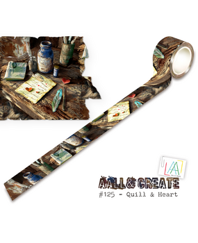 AALL and Create Layer it Up! Washi Tape 25mm Quill & Heart (AALL-MT-125)