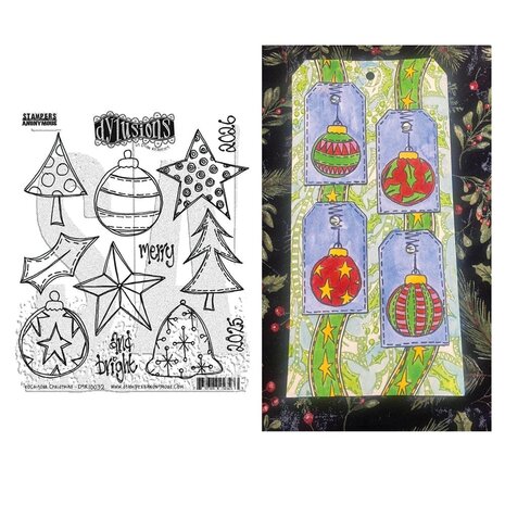 Ranger PRE-ORDER Dylusions Rock Your Christmas Cling Stamps (DYR10032)