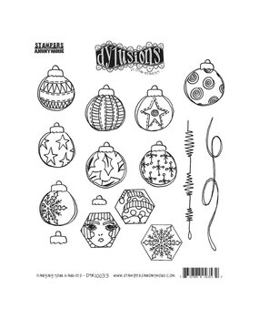Ranger Dylusions Hanging Your Baubles Cling Stamps (DYR10033)