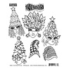 Ranger PRE-ORDER Dylusions Dinky Christmas Heads Cling Stamps (DYR10034)