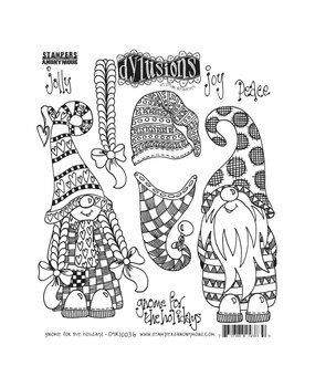 Ranger Dylusions Gnome For The Holidays Cling Stamps (DYR10036)