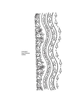 Ranger Dylusions Long Christmas Borders Cling Stamps (DYR10037)
