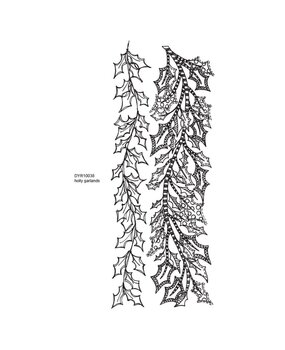 Ranger PRE-ORDER Dylusions Holly Garlands Cling Stamps (DYR10038)
