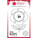 Woodware Petal Doodles Be Happy Clear Stamps (JGS862) (OUTLET)