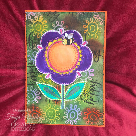 Woodware Petal Doodles Be Happy Clear Stamps (JGS862) (OUTLET)