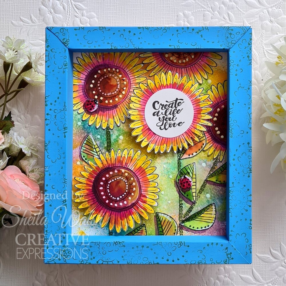 Woodware Petal Doodles Live Life Clear Stamps (JGS860) (OUTLET)