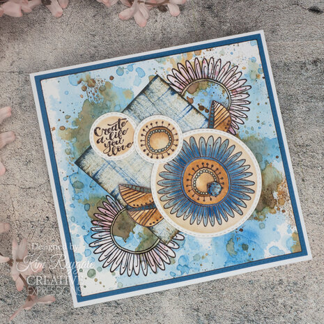 Woodware Petal Doodles Live Life Clear Stamps (JGS860) (OUTLET)