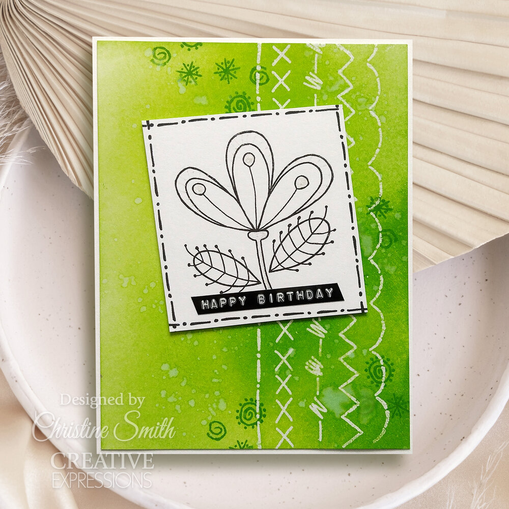 Woodware Petal Doodles Happy Soul Clear Stamps (JGS856) (OUTLET)