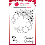 Woodware Big Bubble Poinsettia Ring Clear Stamps (JGS821) (OUTLET)