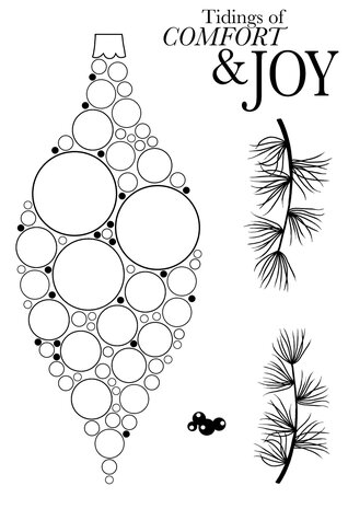 Woodware Big Bubble Bauble Joy Clear Stamps (JGS816) (OUTLET)