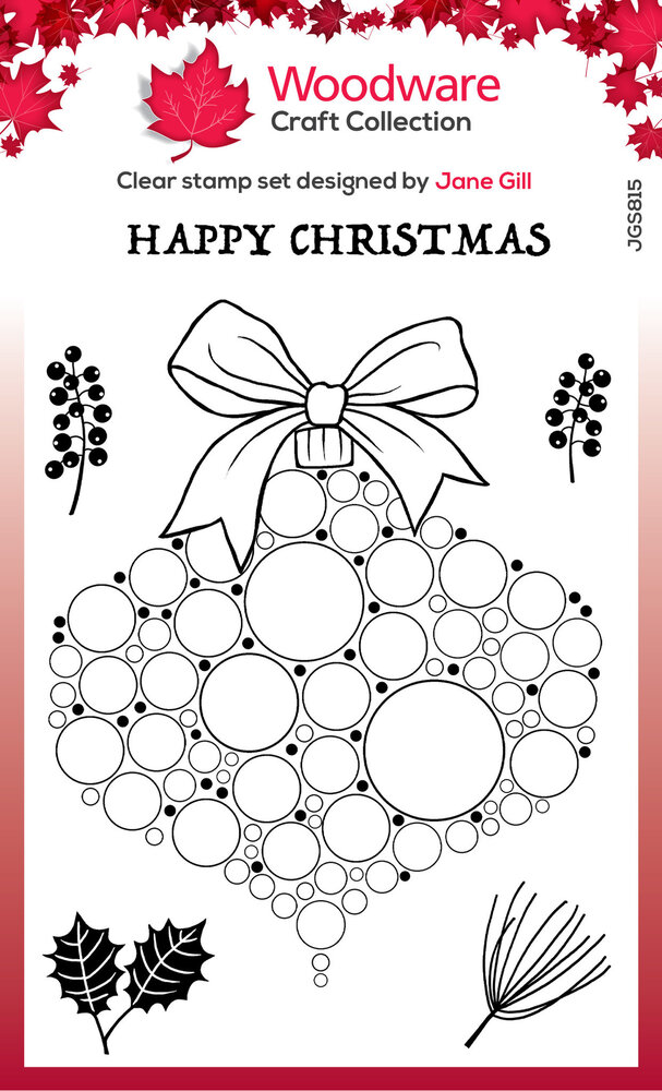 Woodware Big Bubble Bauble Twigs & Berries Clear Stamps (JGS815) (OUTLET) Woodware Big Bubble Bauble Twigs & Berries Clear Stamps (JGS815) (OUTLET)