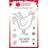 Woodware Fuzzie Friends Clara The Chicken Clear Stamp (JGS805) (OUTLET)