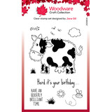 Woodware Fuzzie Friends Connie The Cow Clear Stamp (JGS804) (OUTLET)