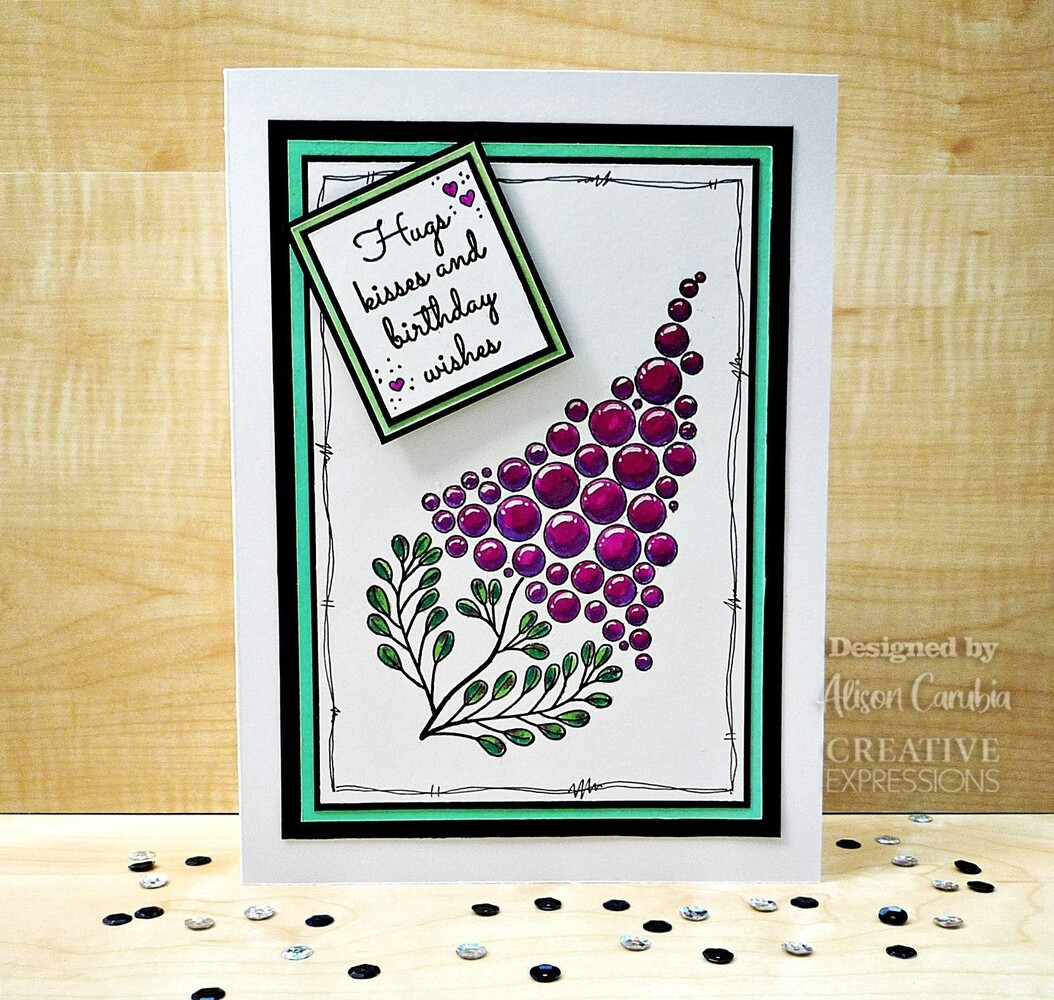 Woodware Bubble Bloom Betty Clear Stamp (JGS798) (OUTLET)