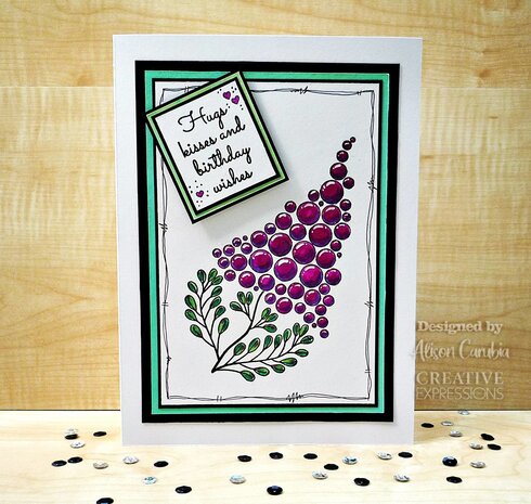 Woodware Bubble Bloom Betty Clear Stamp (JGS798) (OUTLET)