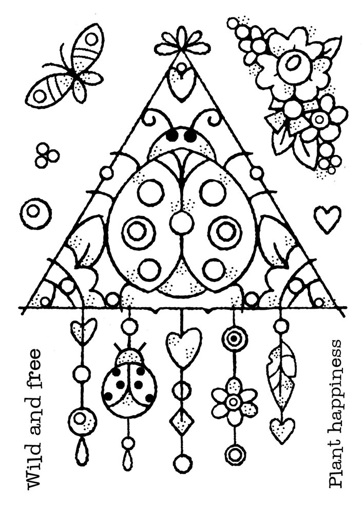 Woodware Ladybird Dream Clear Stamps (FRS969) (OUTLET)