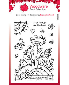 Woodware Flower Mound Clear Stamps (FRS967) (OUTLET)