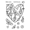 Woodware Butterfly Heart Clear Stamps (FRS965) (OUTLET)